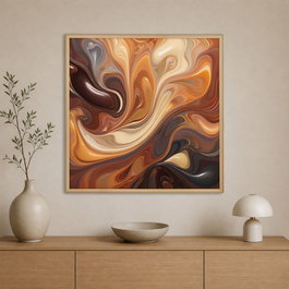 Wallity Pintura Decorativa en Lienzo Enmarcada 80 x 80 cm Multicolor